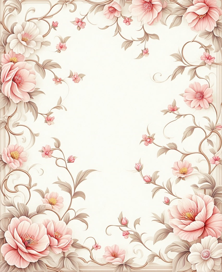 Vintage Floral Swirl Pattern Rug