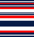 Classic Red Blue White Striped Rug
