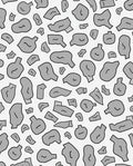 Abstract Grey Irregular Forms Pattern Rug