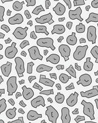 Abstract Grey Irregular Forms Pattern Rug