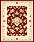 Ornate Floral Medallion Red Rug