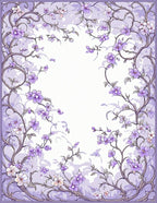 Whimsical Floral Vines Spring Pattern Rug
