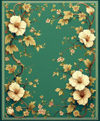Elegant Floral Vine Pattern Rug