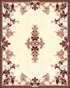 Rich Floral Symmetry Pattern Rug