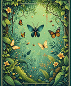 Enchanted Forest Butterfly Garden Rug