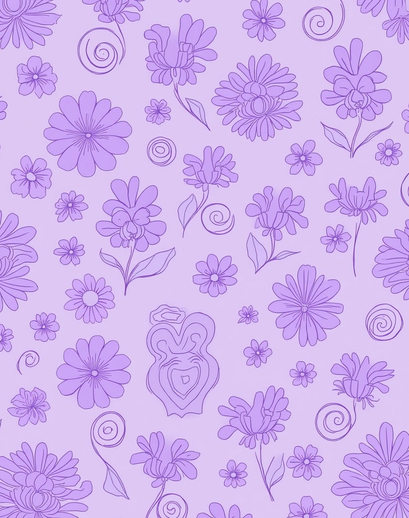 Liliac Floral Swirls Pattern Rug