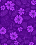 Purple Floral Line Art Design Rug