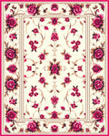 Ornate Floral Vine Pattern Rug