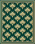 Art Deco Floral Pattern Rug