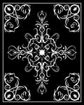 Ornate Floral Scrollwork Pattern Rug