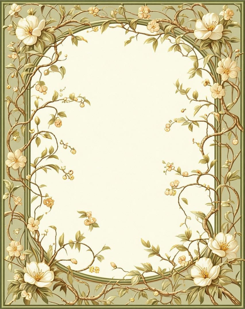 Vine Floral Garden Pattern Rug