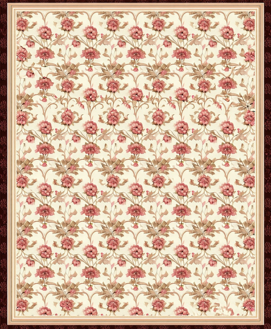 Antique Floral Vine Pattern Rug