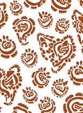 Whimsical Brown Paisley Motifs Rug
