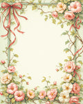 Elegant Floral Archway With Pink Roses Rug
