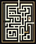 Geometric Maze Pattern Rug
