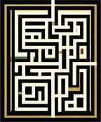 Geometric Maze Pattern Rug