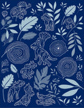 Whimsical Creatures and Botanical Print Rug