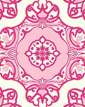 Pink Floral Medallion Pattern Rug