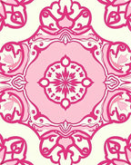 Pink Floral Medallion Pattern Rug