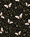 Elegant Butterfly Floral Botanical Design Rug