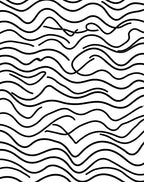 Abstract Black White Wavy Stripes Rug
