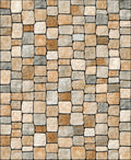 Natural Stone Stacked Brick Pattern Rug