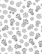 Charming Paw Flower Pattern Rug