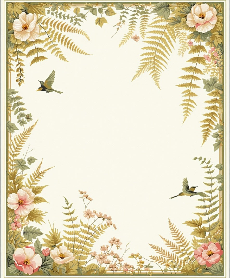 Botanical Garden Birds and Blooms Rug