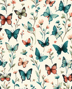Whimsical Butterflies Floral Delight Rug