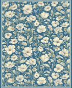 Vintage Floral Pattern Art Rug