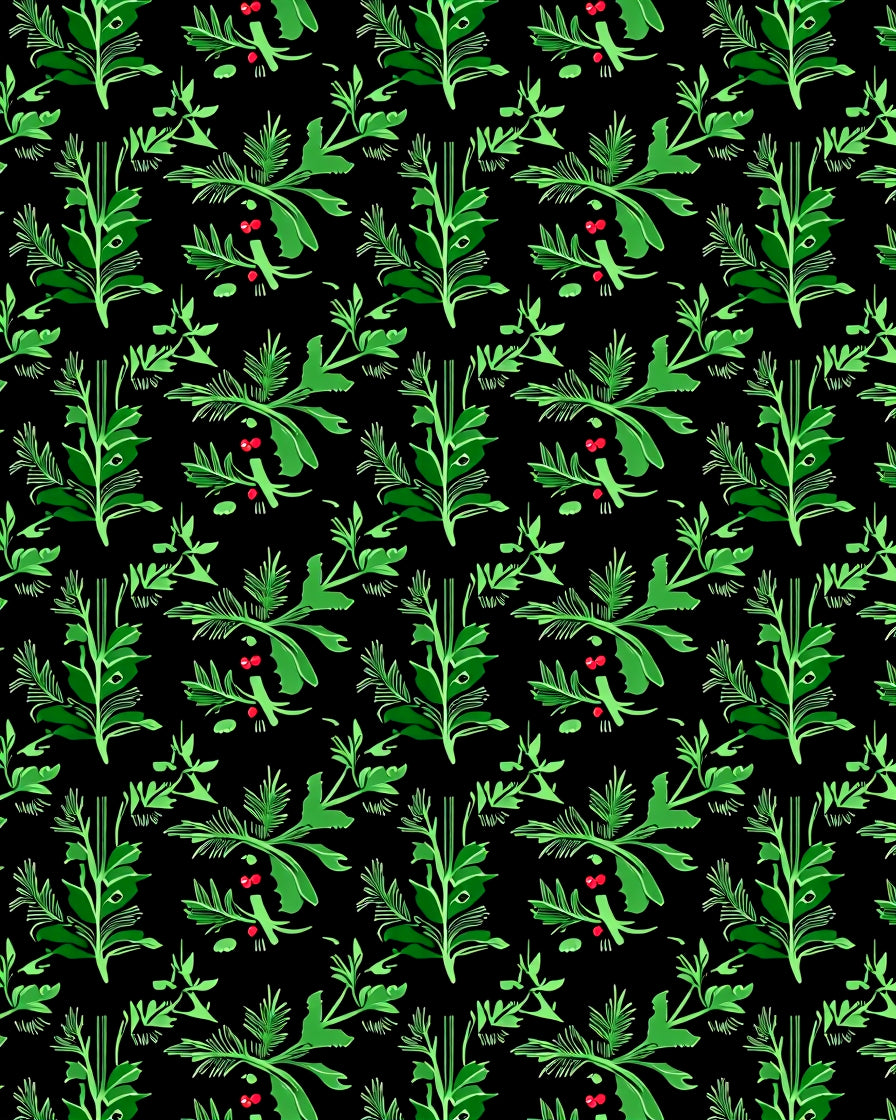 Evergreen Berry Botanical Foliage Rug