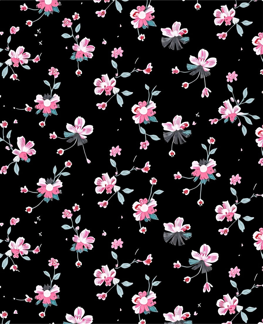 Delicate Pink Blossom Pattern Rug