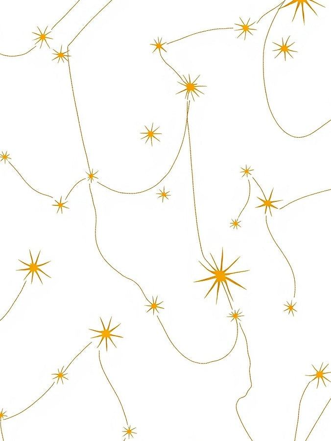 Golden Star Constellation Whimsical Rug