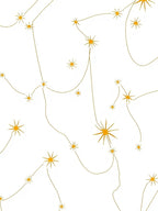 Golden Star Constellation Whimsical Rug