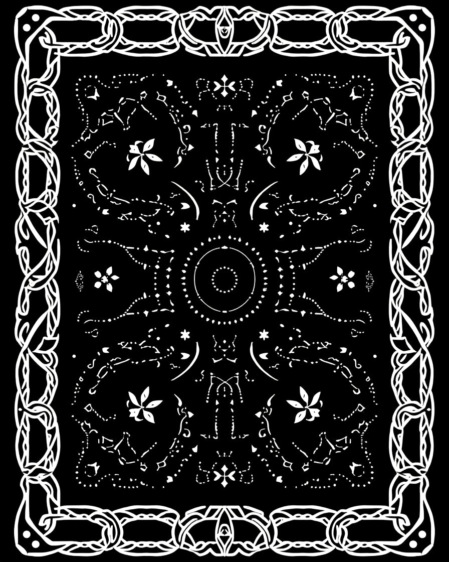 Ornate Abstract Celestial Inspired Design Rug
