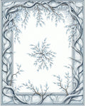 Elegant Winter Branches Floral Design Rug