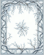 Elegant Winter Branches Floral Design Rug
