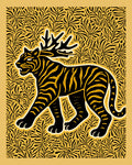 Bold Tiger Antler Print Rug