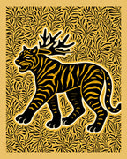 Bold Tiger Antler Print Rug