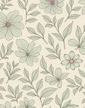Serene Floral Botanical Print Design Rug