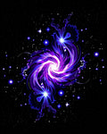 Cosmic Purple Galaxy Swirl Rug
