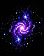 Cosmic Purple Galaxy Swirl Rug