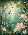 Whimsical Garden With Birds Rug