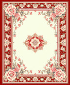 Classic Floral Mandala Pattern Rug