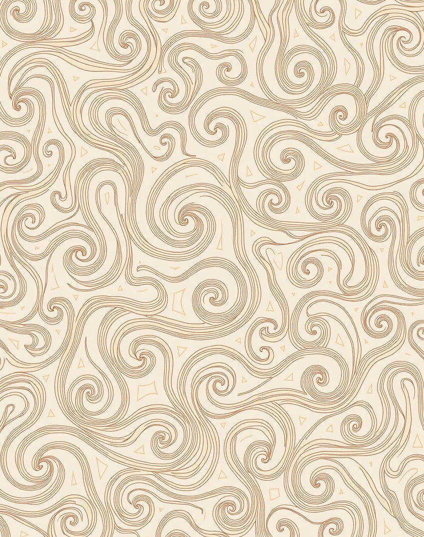 Curving Lines Triangles Pattern Rug
