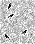 Botanical Birds In A Garden Pattern Rug