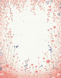 Delicate Pink Floral Scene Rug