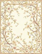 Elegant Floral Blossom Branch Design Rug