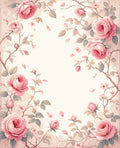 Soft Pink Rose Garden Style Rug