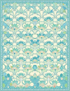 Art Nouveau Style Floral Pattern Rug